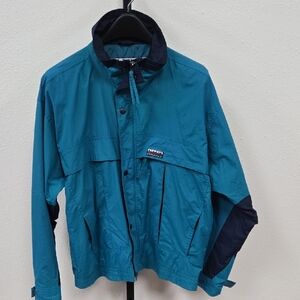 Serra Teal and Navy Windbreaker Jacket